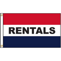 Rentals 3' x 5' Message Flag with Heading and Grommets